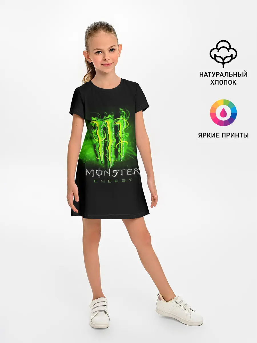 Детское платье / MONSTER ENERGY NEON | НЕОН