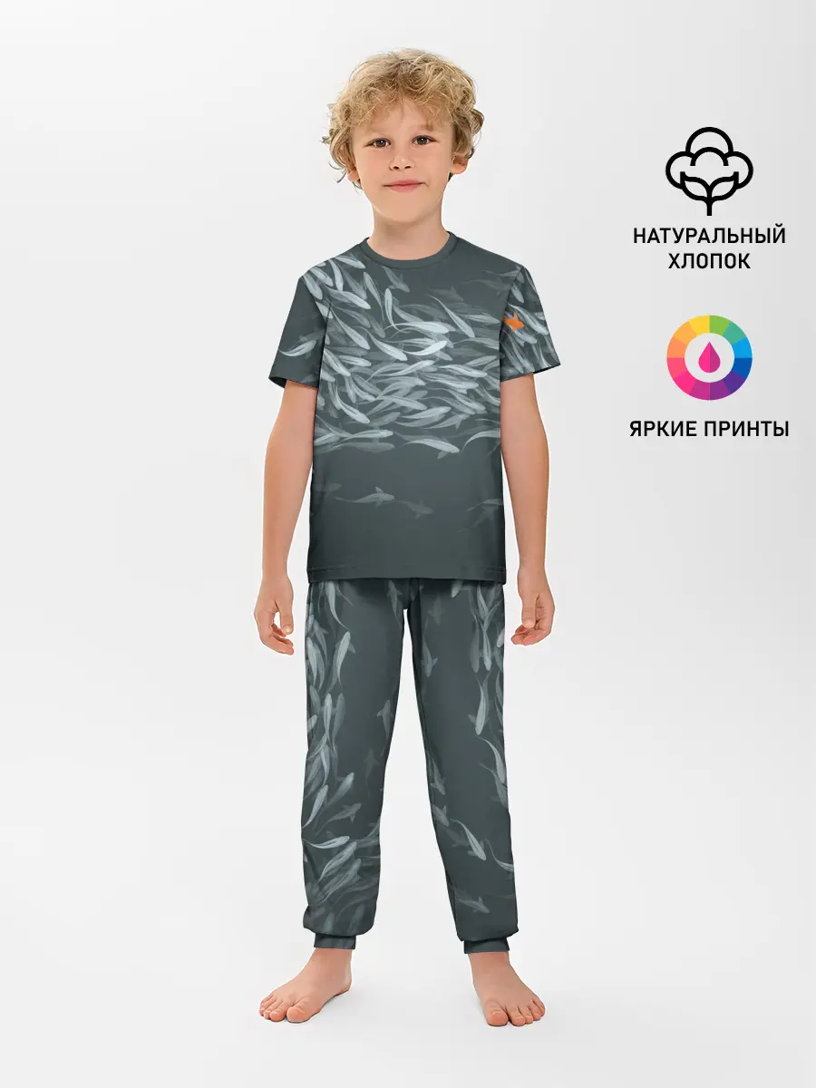 Детская пижама с брюками / Рыбы