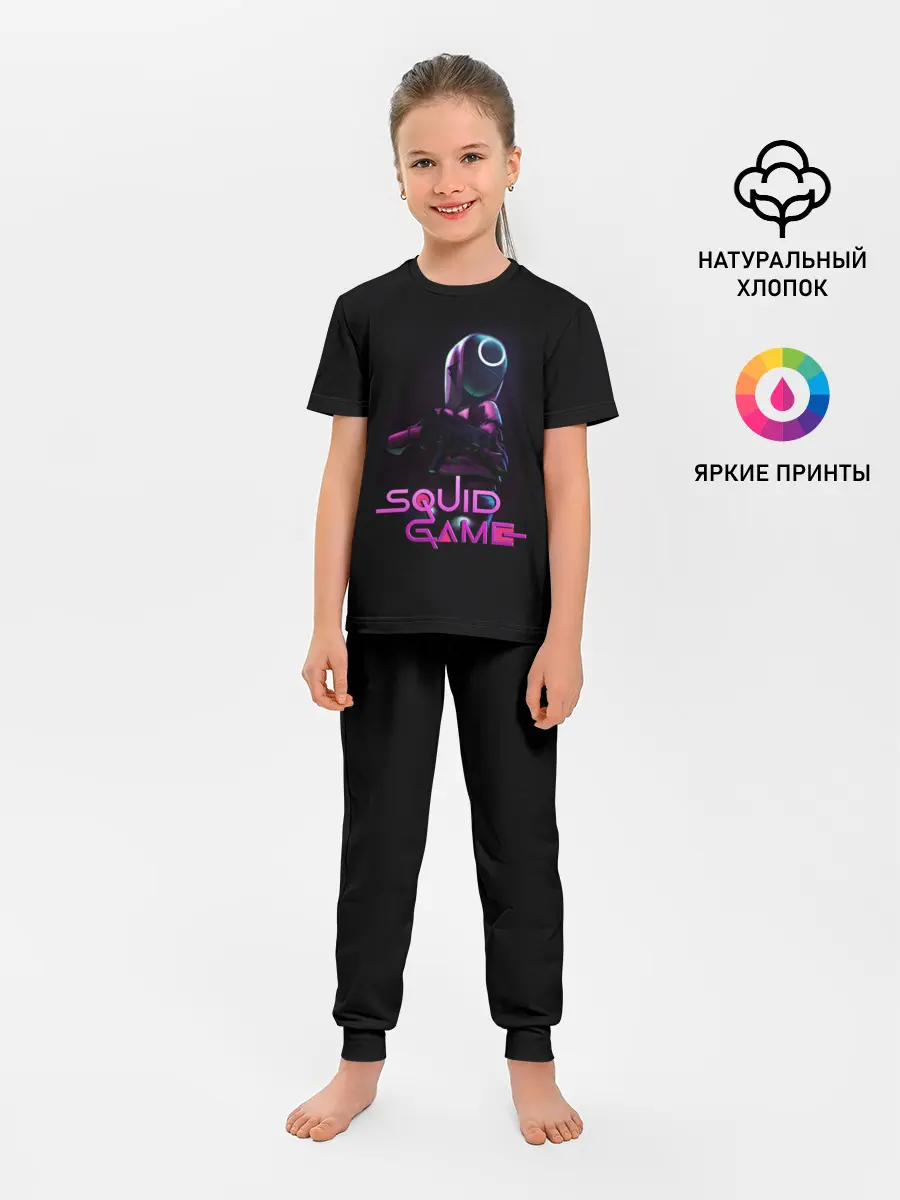 Детская пижама с брюками / Игра в кальмара - символ круг