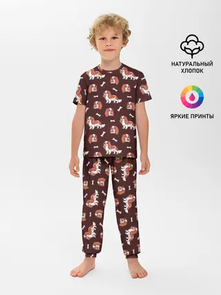 Детская пижама с брюками / Спаниели