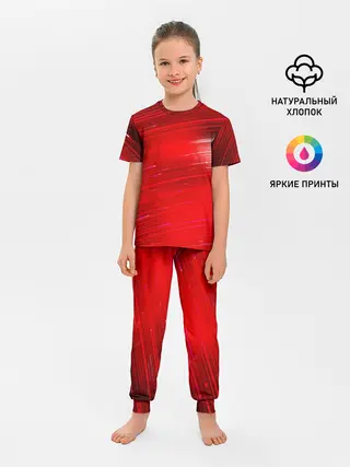 Детская пижама с брюками / Красный свет