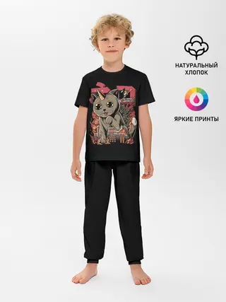 Детская пижама с брюками / АНИМЕ КОТ-ЕДИНОРОЖЕК