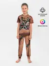 Детская пижама с брюками / Стикерпак / Игра в кальмара