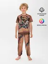Детская пижама с брюками / Стикерпак / Игра в кальмара