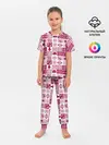 Детская пижама с брюками / Новогодний рождественский узор