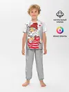 Детская пижама с брюками / Тигр с чашкой кофе