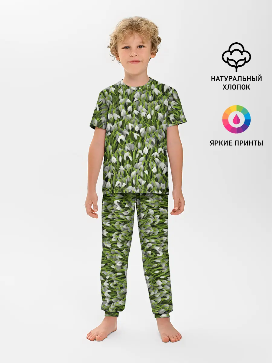 Детская пижама с брюками / Подснежники
