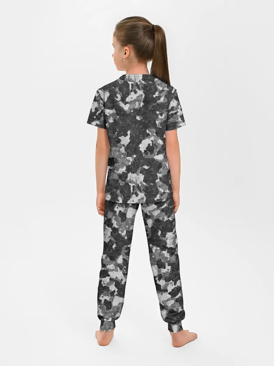Детская пижама с брюками / Gray Camouflage