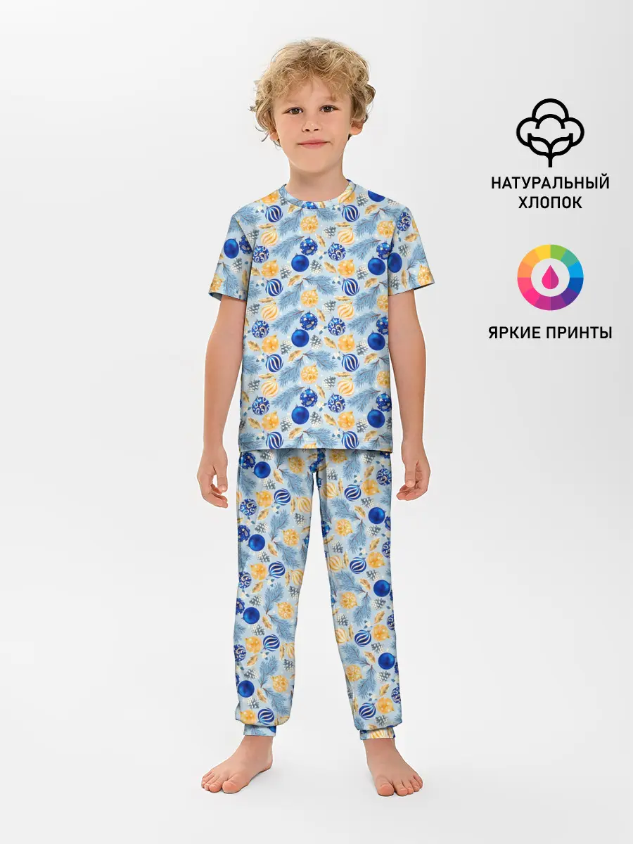 Детская пижама с брюками / Новогодние Украшения