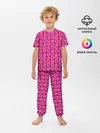 Детская пижама с брюками / ИГРА В КАЛЬМАРА ПАТТЕРН ФИГУРЫ СТРАЖЕЙ