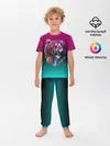 Детская пижама с брюками / RETRO CYBER BEAR NEON