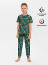 Детская пижама с брюками / Паттерн из Тигров и Растений