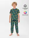 Детская пижама с брюками / Паттерн из Тигров и Растений