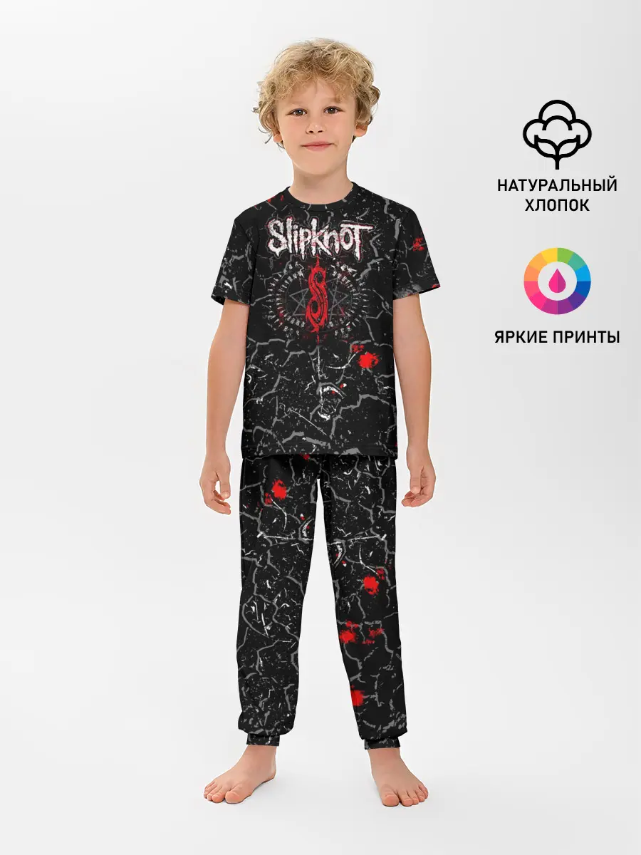 Детская пижама с брюками / Slipknot Rock | Слипкнот Музыка Рок Гранж