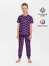 Детская пижама с брюками / Фиолетовые молнии