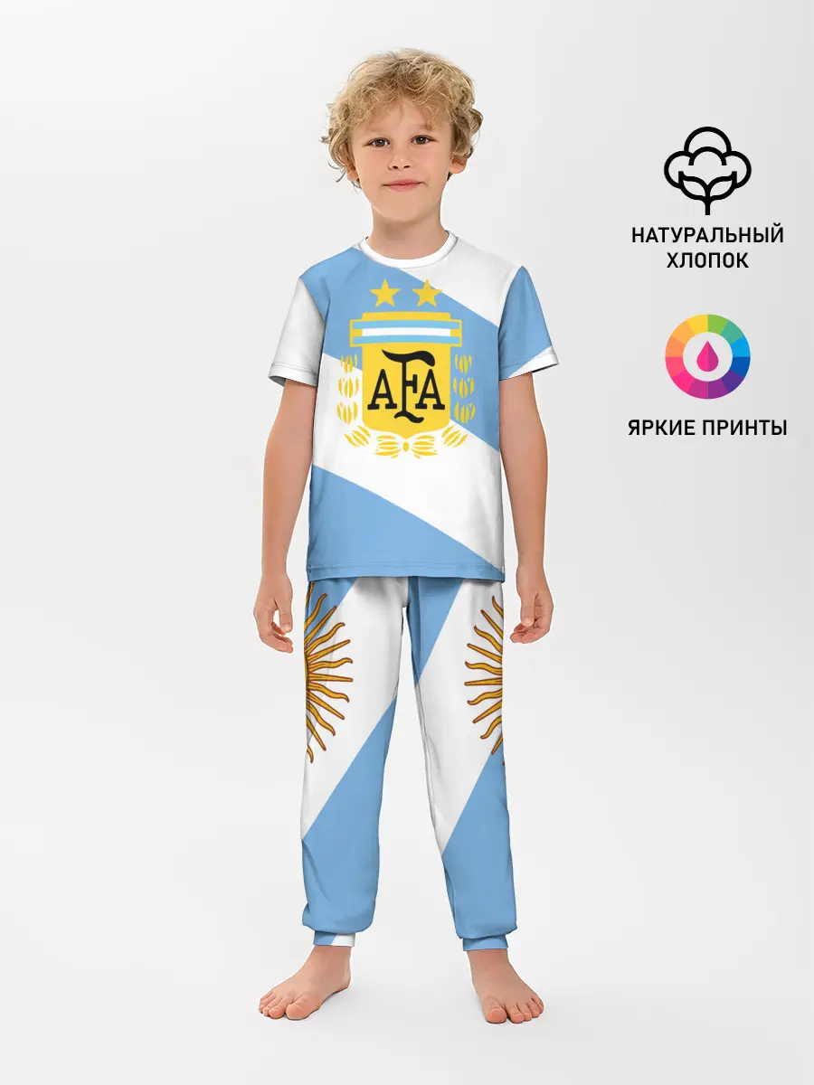 Детская пижама с брюками / Сборная Аргентины + спина