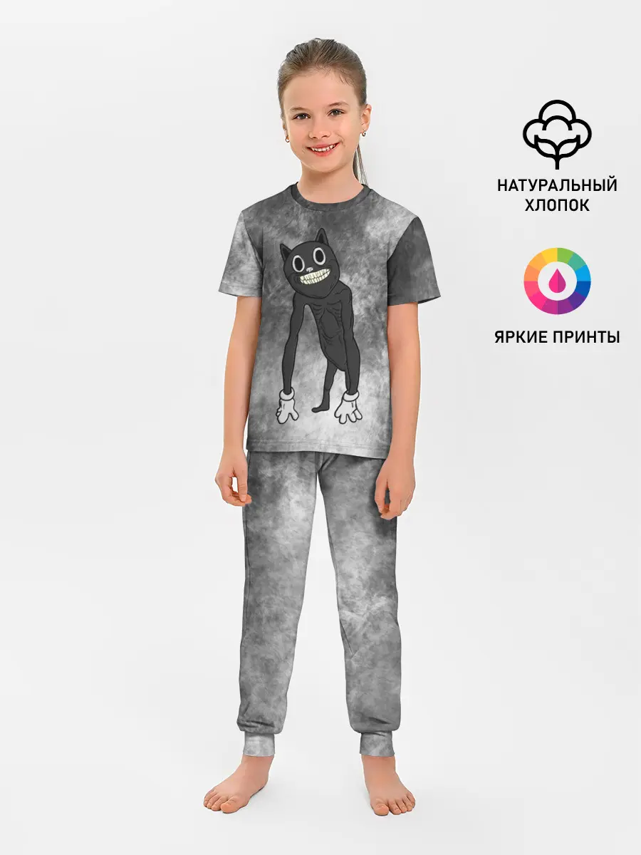 Детская пижама с брюками / Cartoon cat