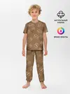 Детская пижама с брюками / Кофейный узор