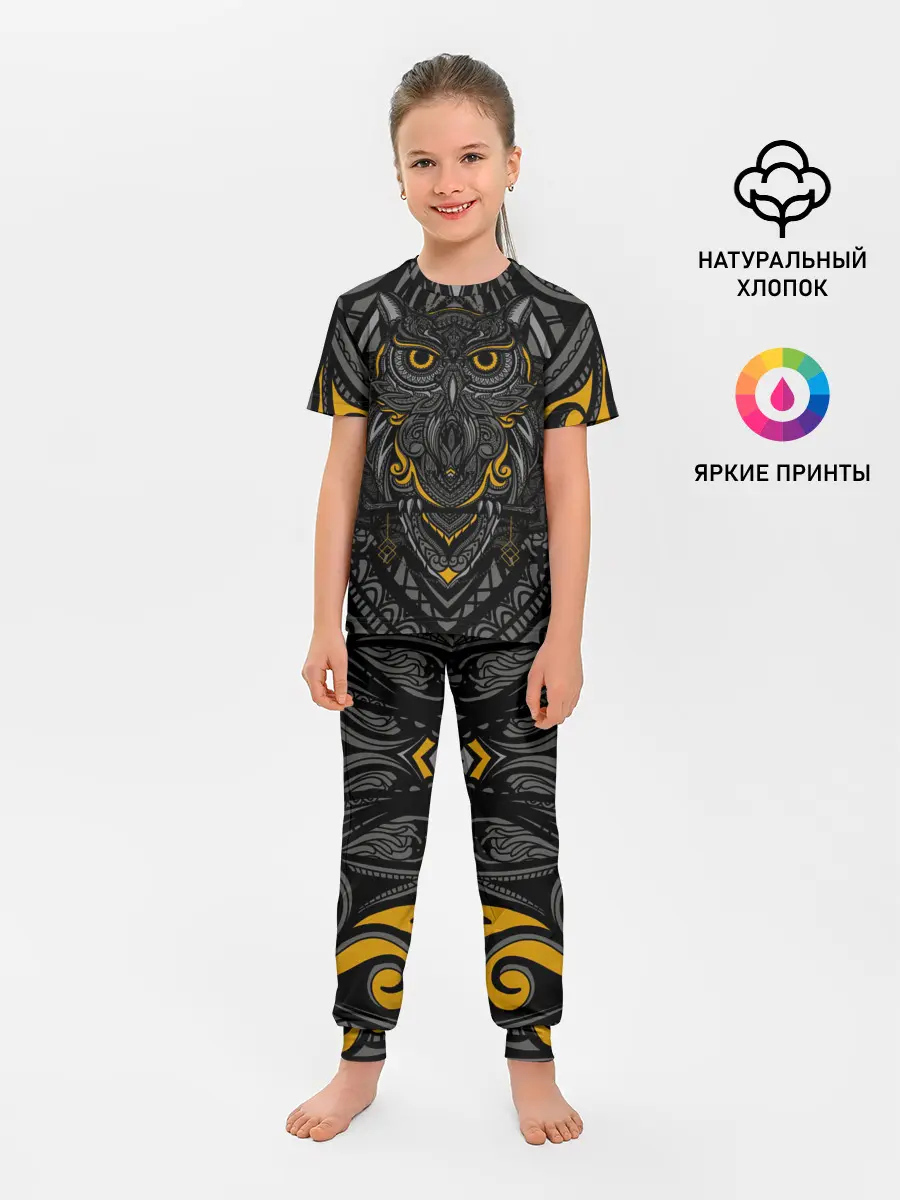 Детская пижама с брюками / Рисунок сова