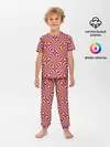 Детская пижама с брюками / Желто-фиолетовая иллюзия