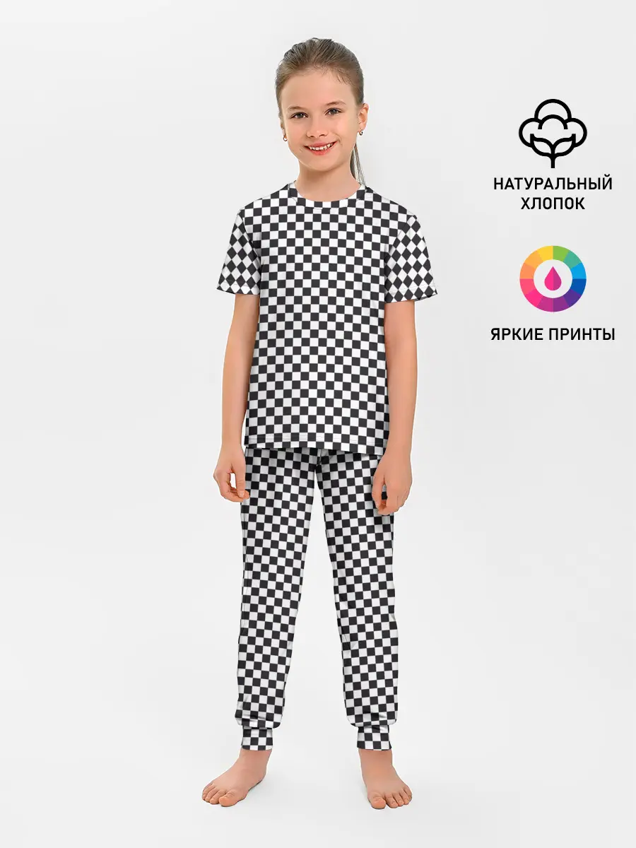 Детская пижама с брюками / Checkerboard