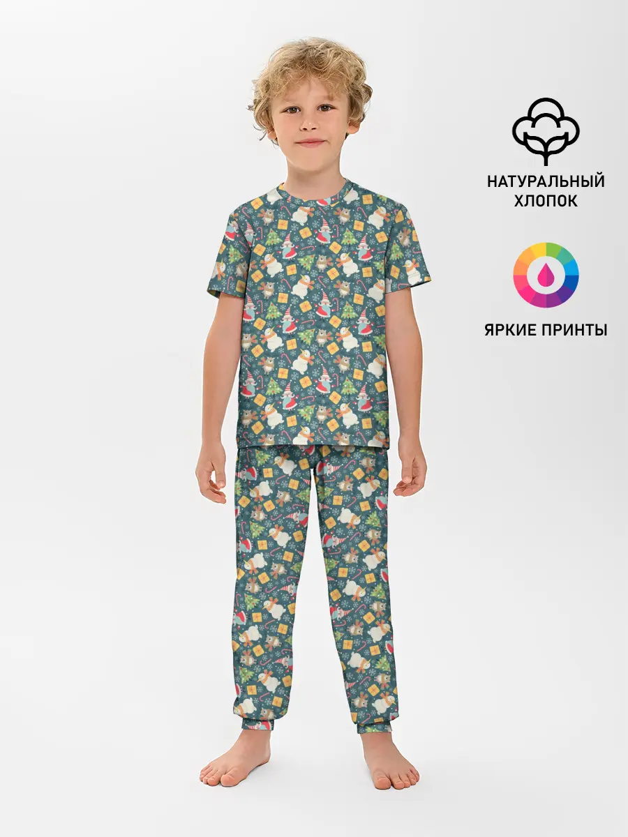 Детская пижама с брюками / С Новым Годом