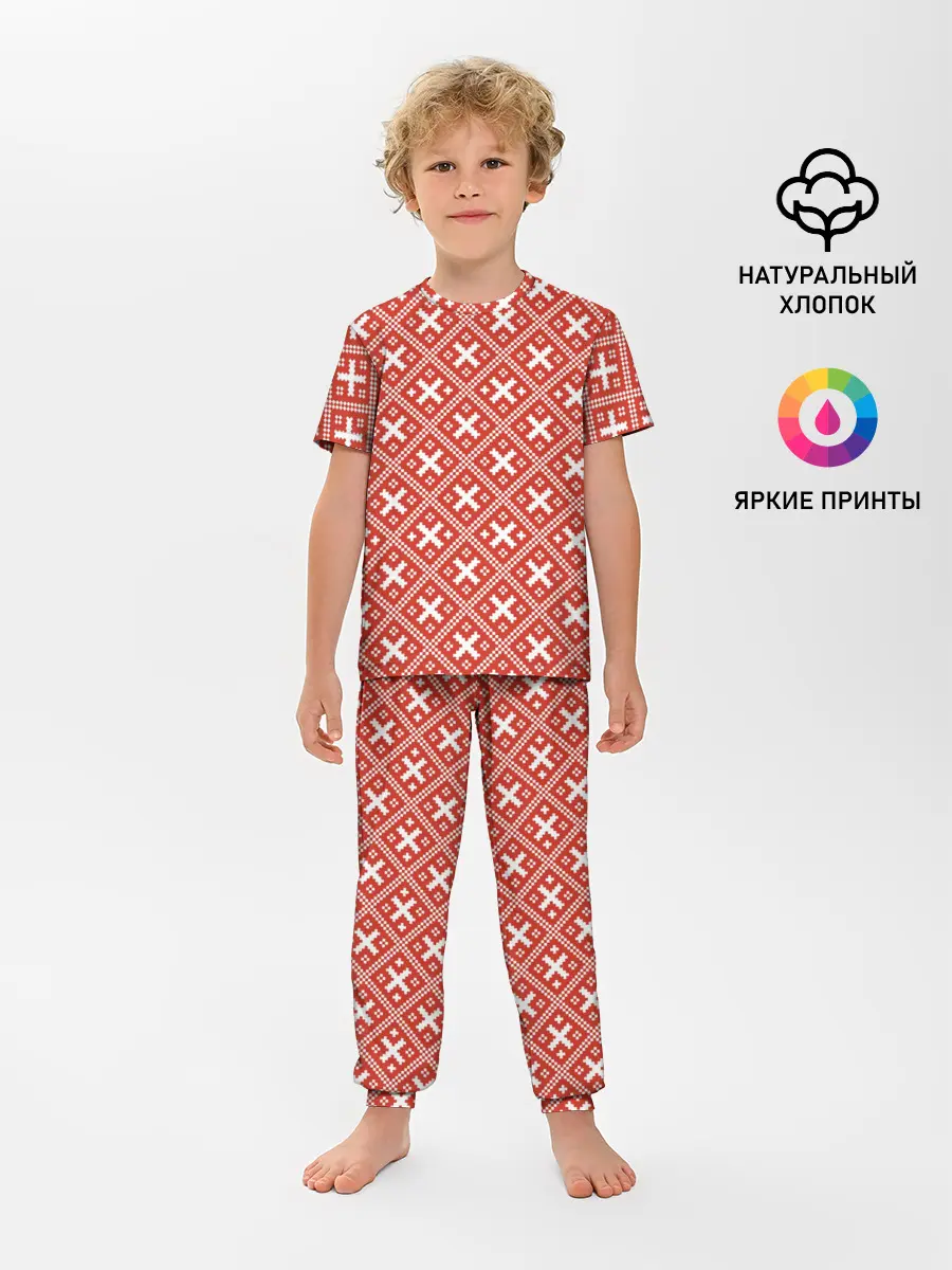 Детская пижама с брюками / узоры