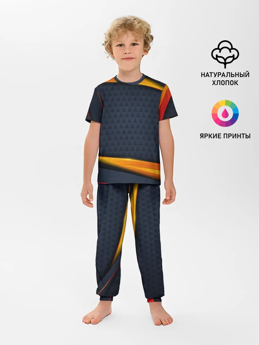 Детская пижама с брюками / Sport Dark style