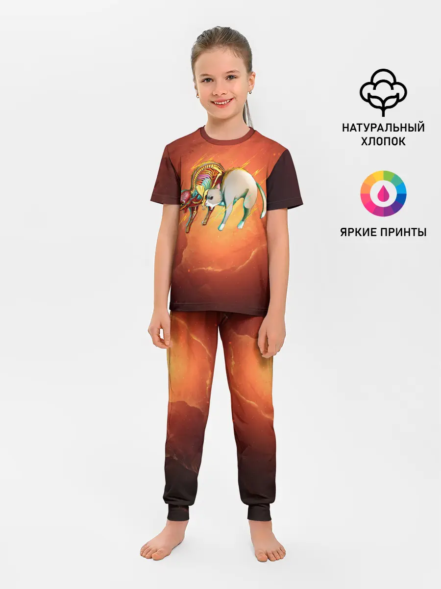 Детская пижама с брюками / Cat 50/50
