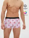 Мужские трусы боксеры / Розовый кит летящий на шариках