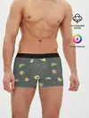 Мужские трусы боксеры / Морские рыбки на зеленом фоне