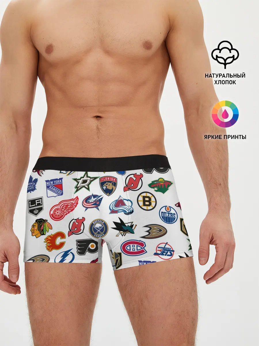Мужские трусы боксеры / NHL PATTERN