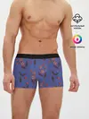 Мужские трусы боксеры / Цветы на синем фоне
