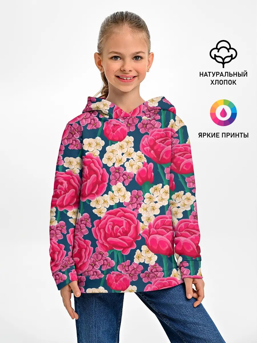 Детское худи / Поле роз