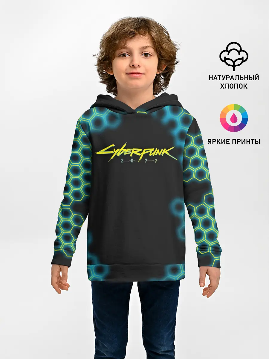 Детское худи / CYBERPUNK 2077 (НА СПИНЕ)