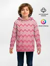 Детское худи / узор милые сердца зигзагами