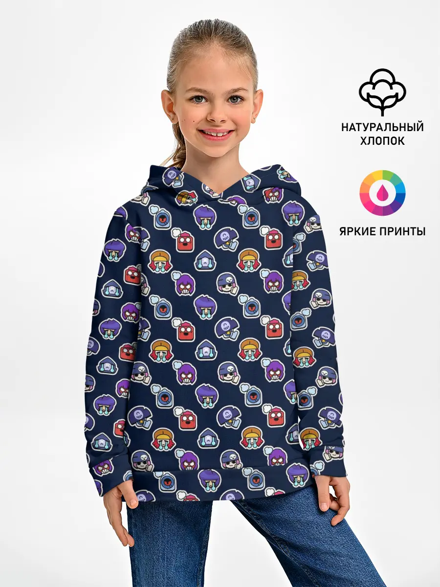 Детское худи / EMOJI Brawl Stars MONOGRAM