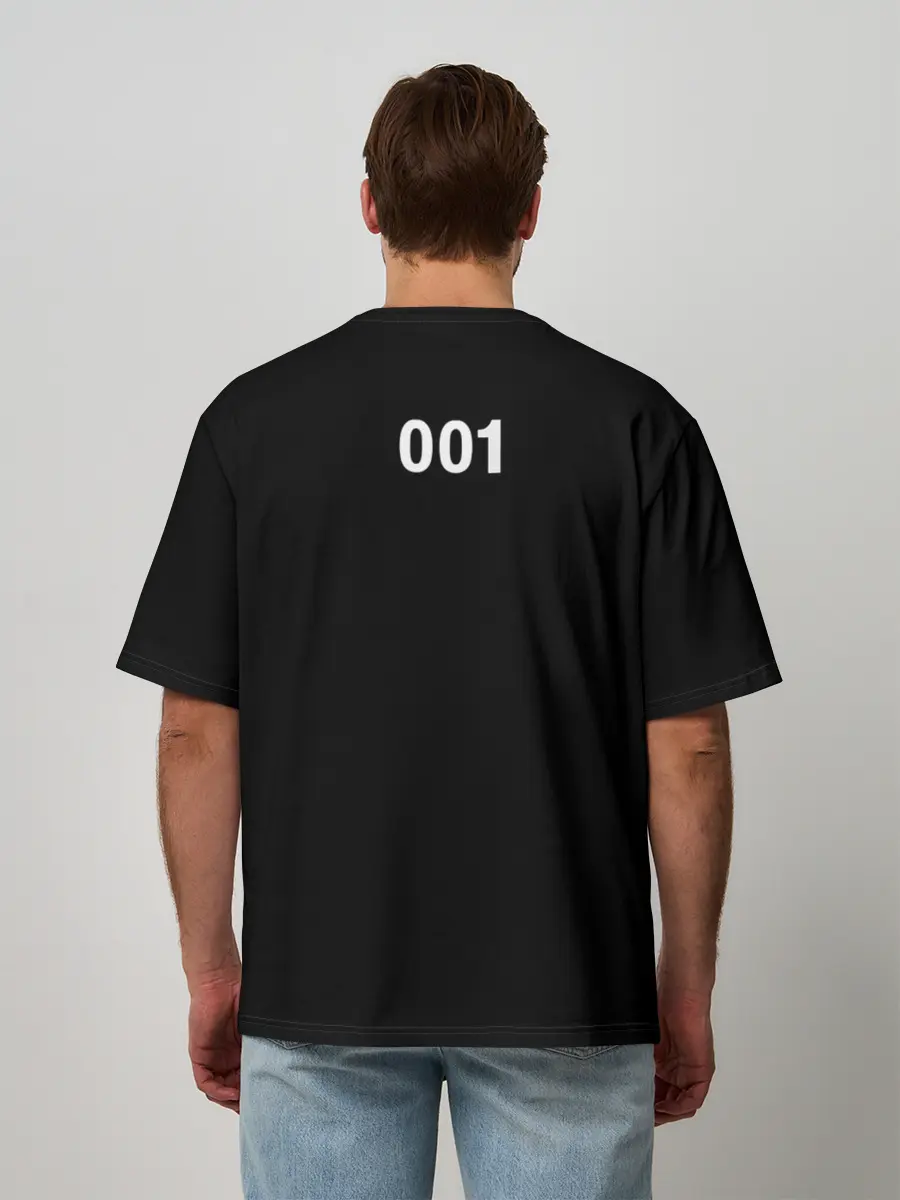 Мужская футболка оверсайз / Hand of player 001