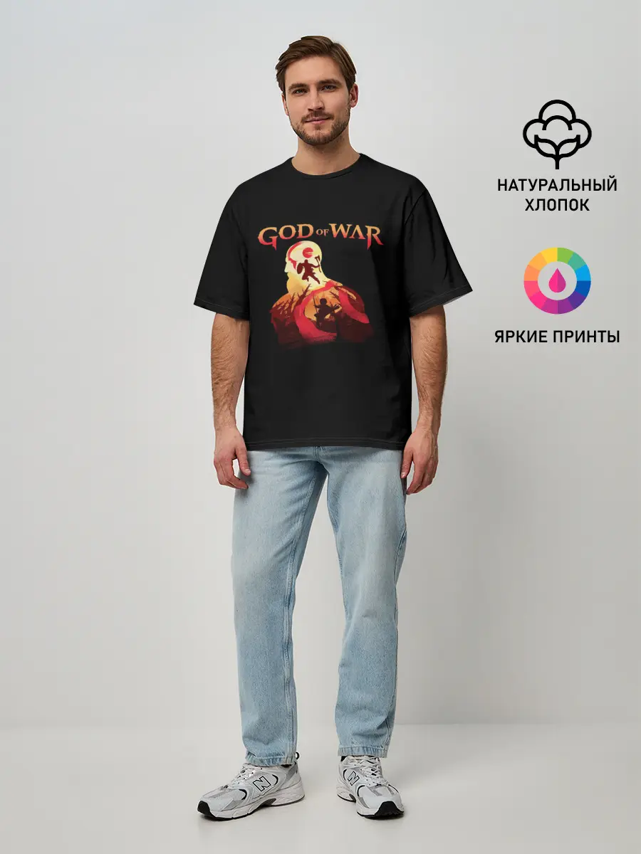 Мужская футболка оверсайз / God of War
