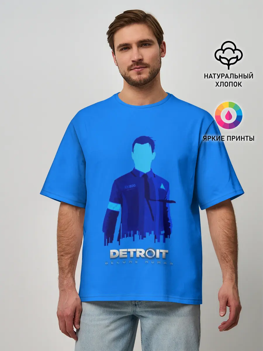Мужская футболка оверсайз / Detroit:become human