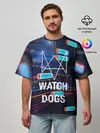 Мужская футболка оверсайз / Watch Dogs