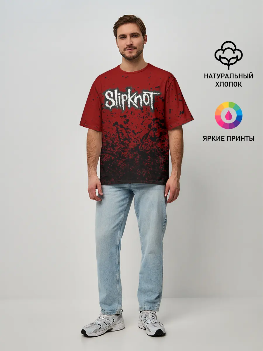 Мужская футболка оверсайз / slipknot