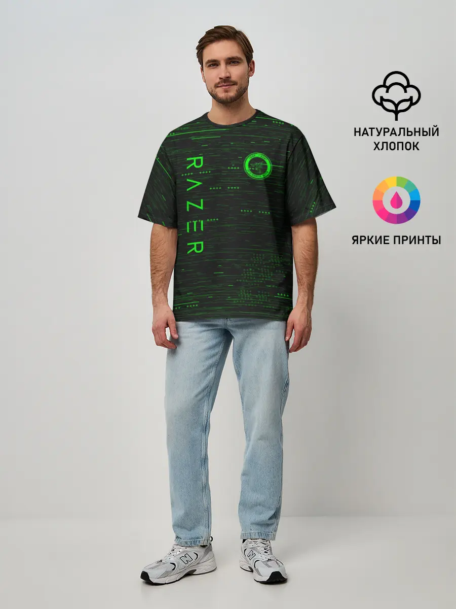 Мужская футболка оверсайз / RAZER