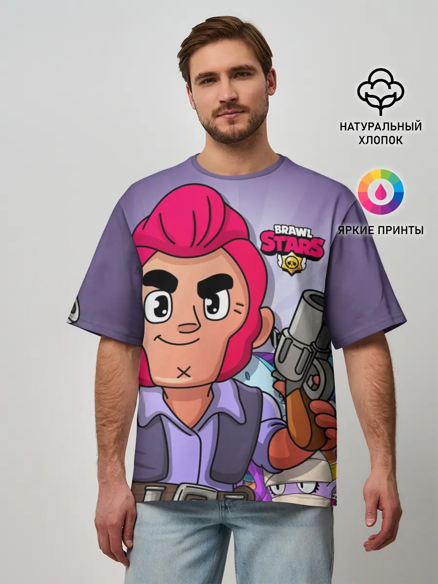 Мужская футболка оверсайз / BRAWL STARS COLT