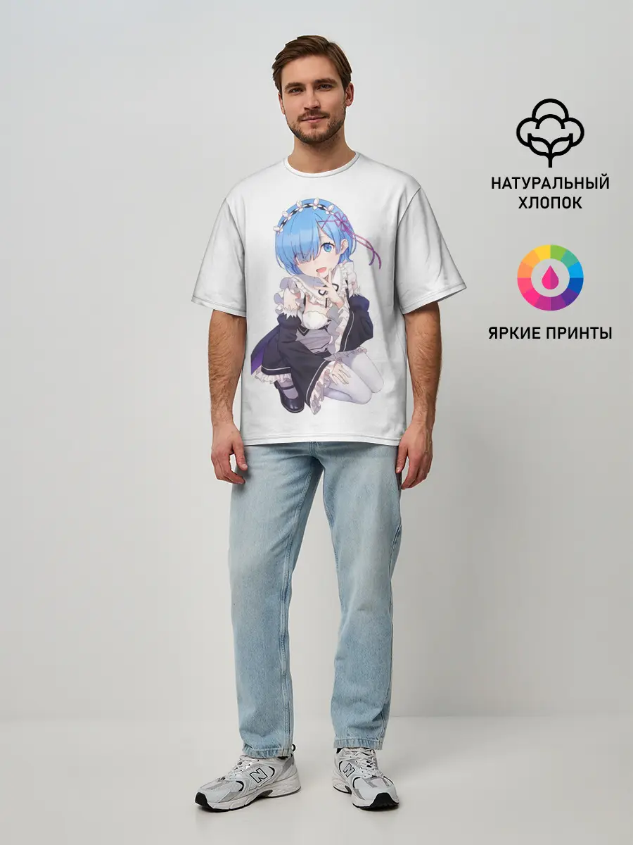 Мужская футболка оверсайз / Re:Zero