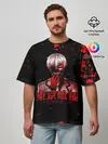 Мужская футболка оверсайз / Kaneki (красные пятна)