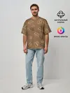 Мужская футболка оверсайз / Кофейный узор