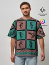 Мужская футболка оверсайз / Кокопелли