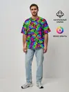 Мужская футболка оверсайз / Неоновый папоротник
