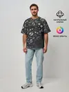 Мужская футболка оверсайз / ART SKULL
